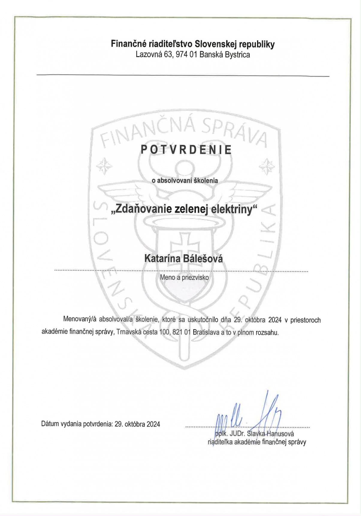 Certifikáty / Certifikáty - foto Certifikáty / Certifikáty - foto